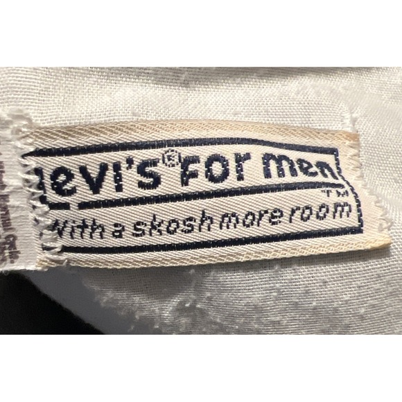 Vintages Rare Leather Tab 80s Levi's For Men With A Skosh More Room Size 38x28 - Picture 11 of 14